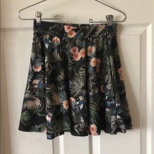 Pull&Bear floral print skater skirt